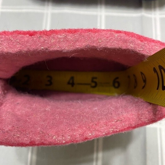 Girls Wool Felted Slippers Purple Pink 8" Youth (4-7 years) Non-slip Soles - Picture 5 of 9